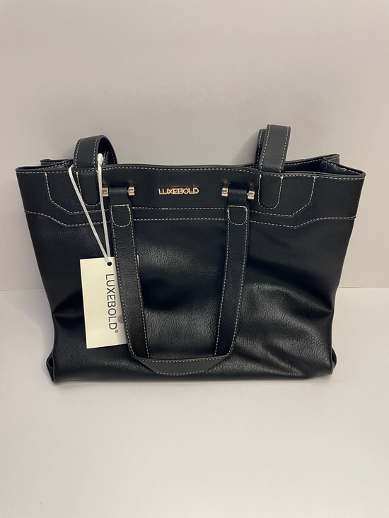 Luxebold Handbags - NWT LUXEBOLD Black Tote Bag.
